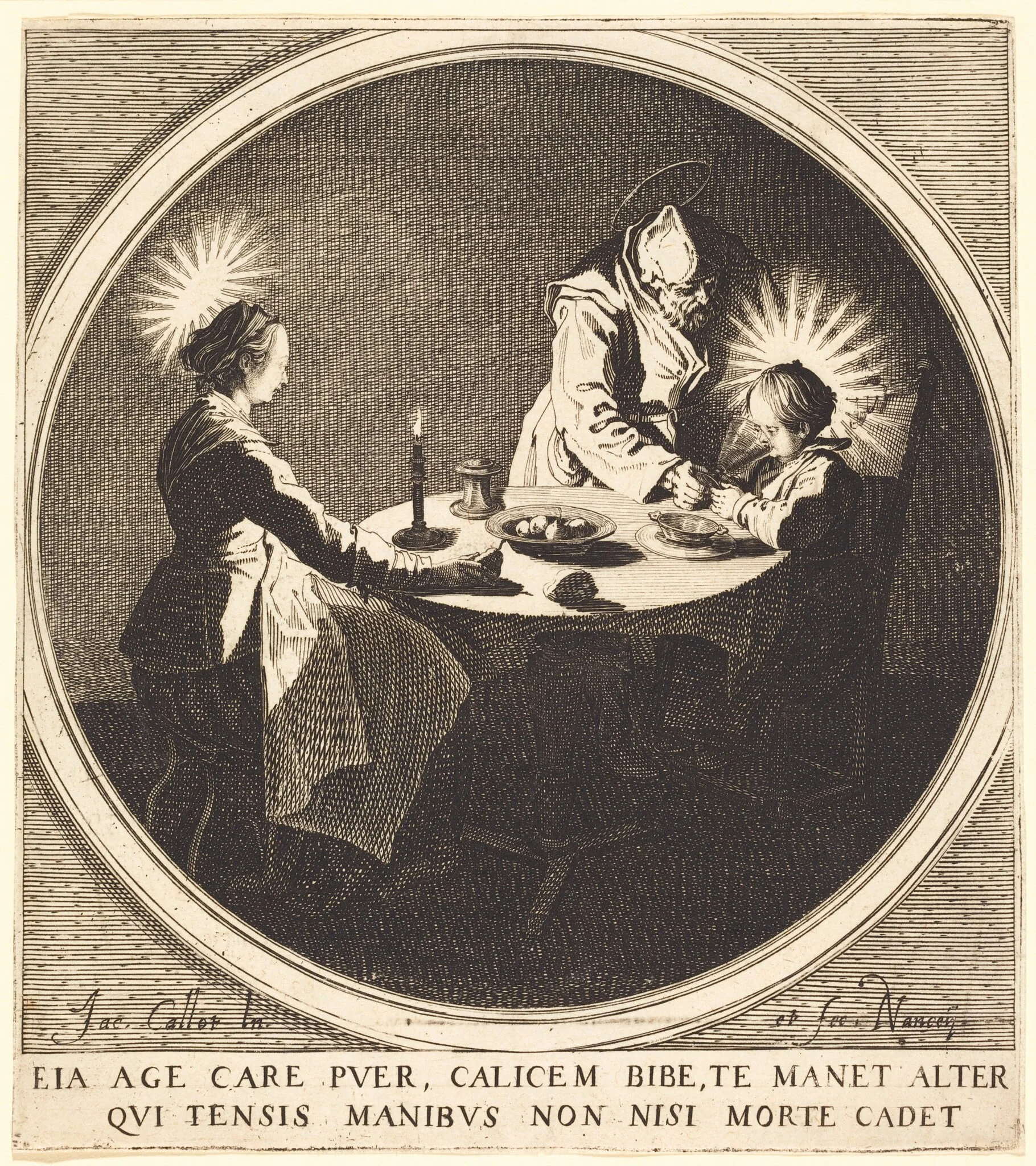 The Holy Family at Table, detail