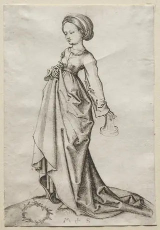 The Second of the Foolish Virgins, by Martin Schongauer, 1490