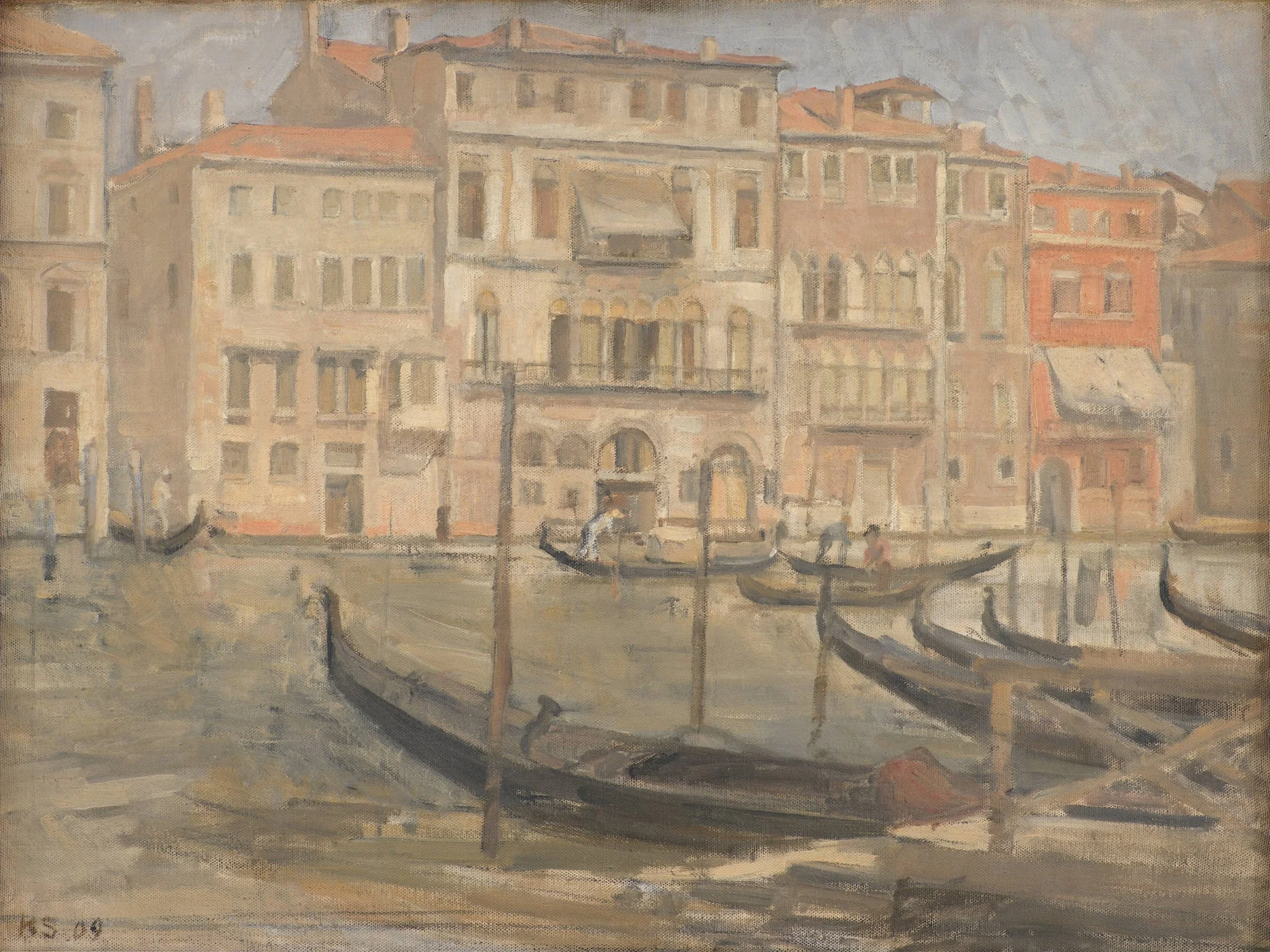 Ved Canal Grande i Venedig, detail