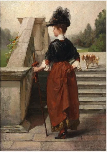 A Young Lady, detail