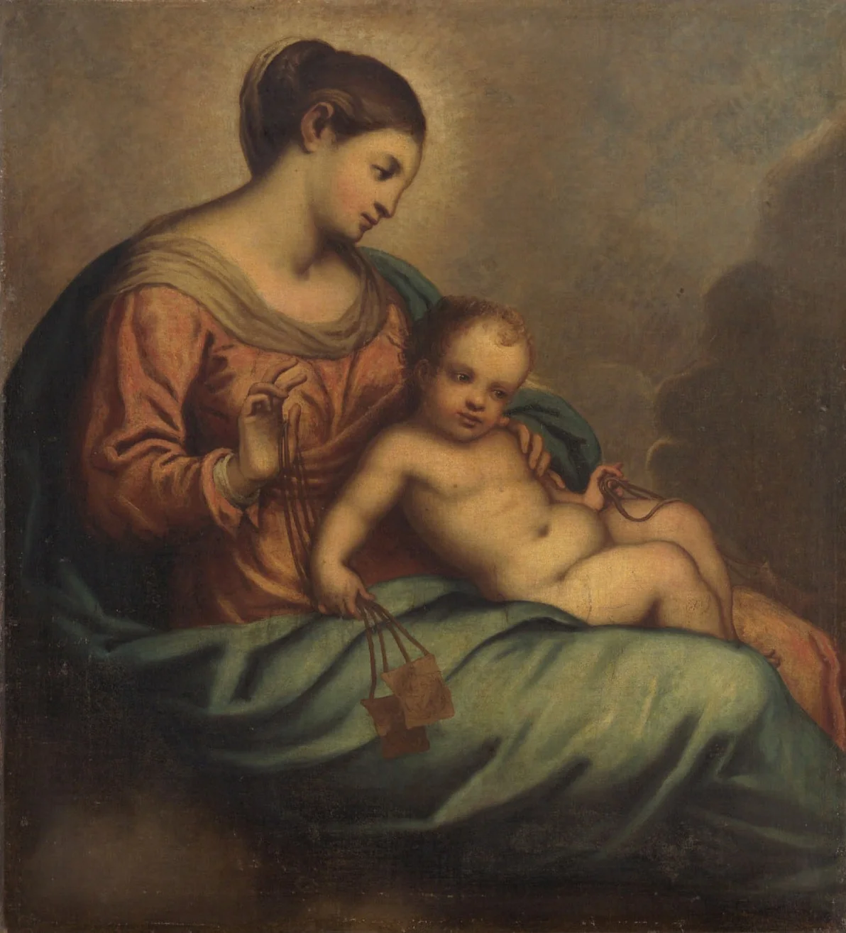 Maria mit Kind, detail
