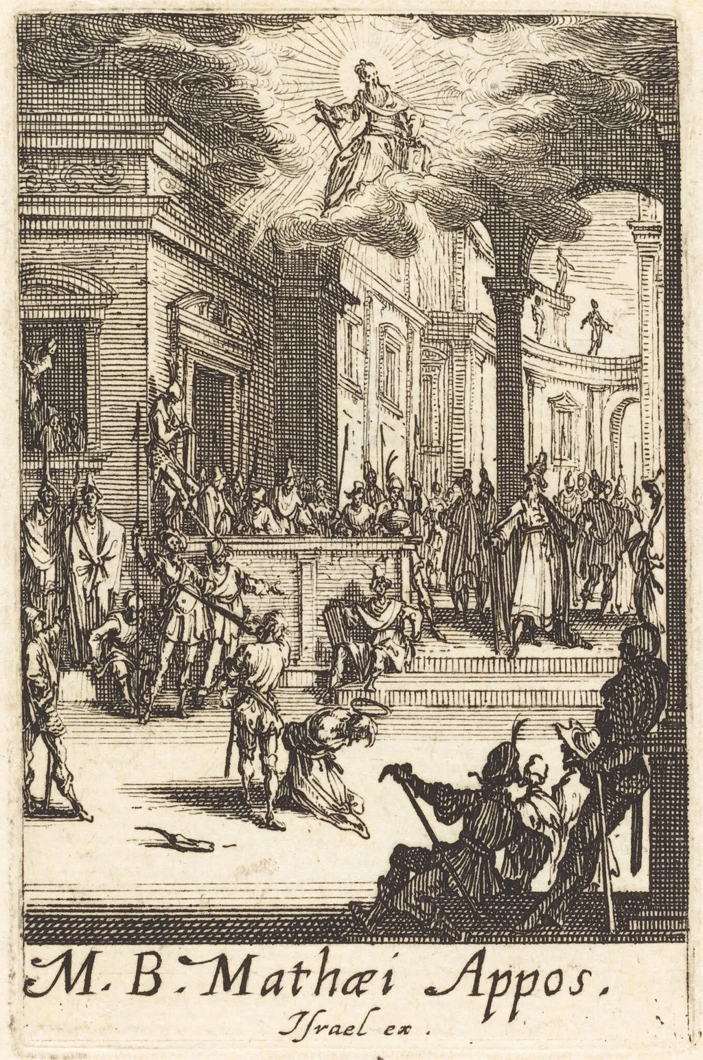 The Martyrdom of Saint Matthew, by Jacques Callot, ink, 1634