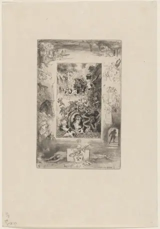La Diligence de Beaucaire, by Félix-Hilaire Buhot, ink, 1879