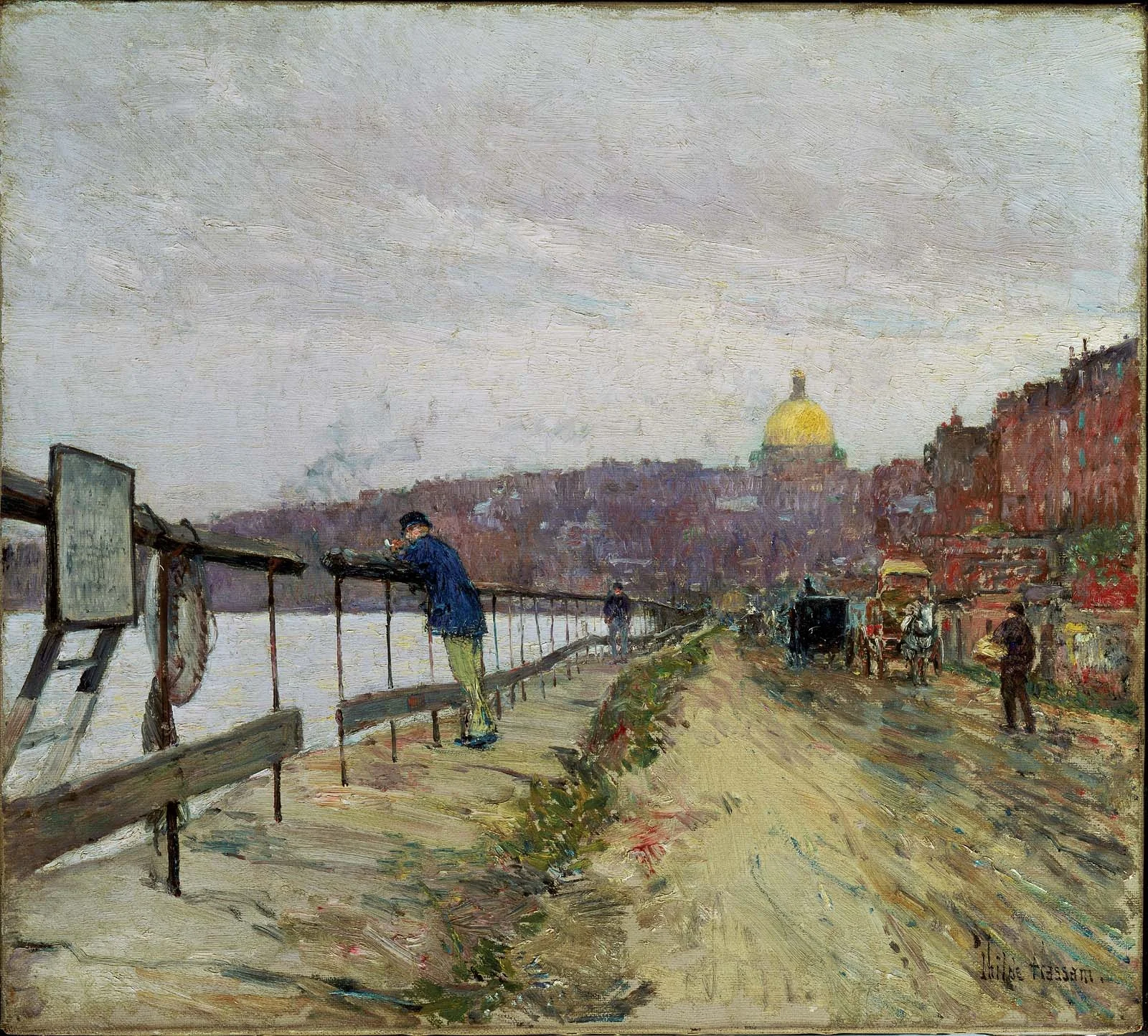 Charles River and Beacon Hill, detail