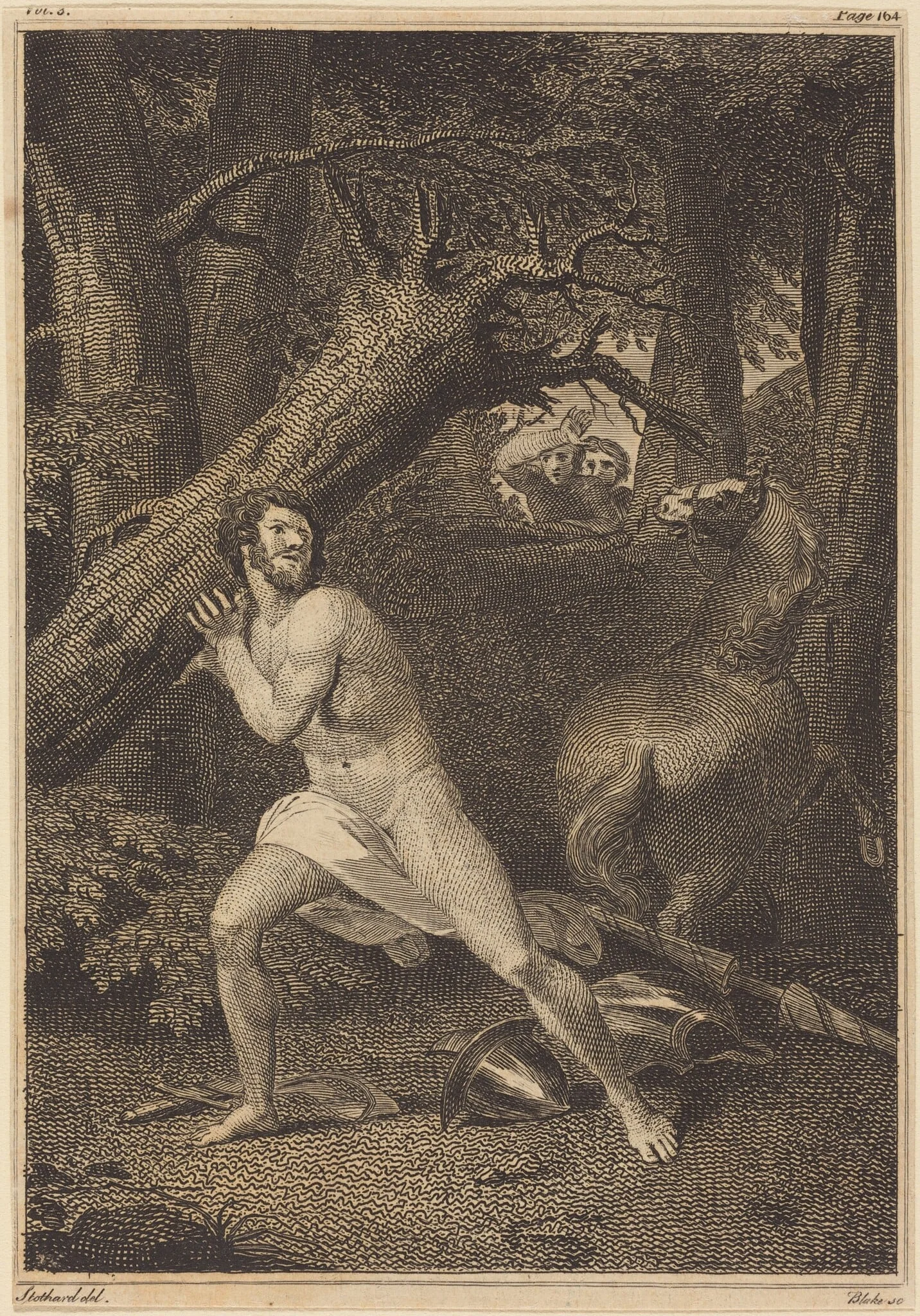 Orlando in a Fury Tearing up Trees, detail