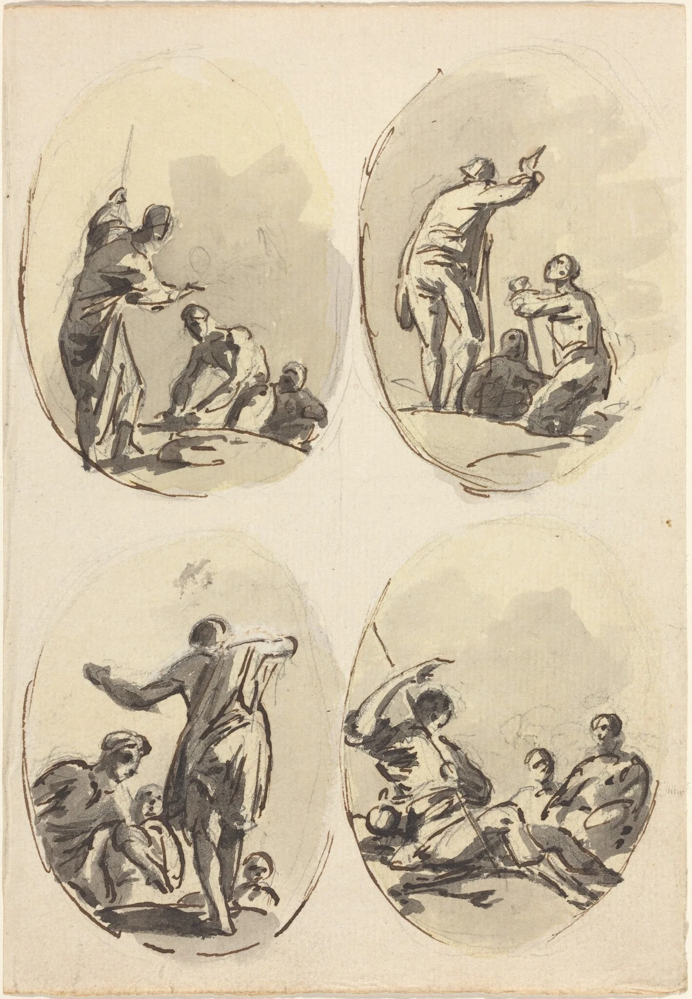 Four Oval Compositions, detail