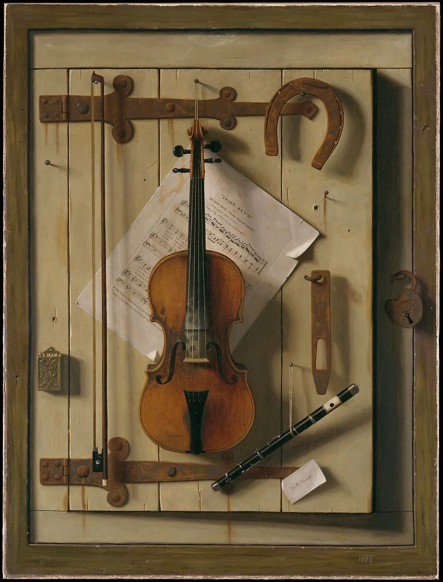 Still Life—Violin and Music, detail