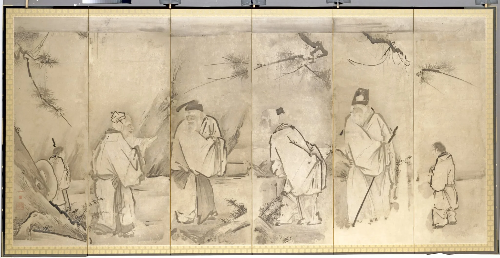 Four Elders of Mt. Shang, detail