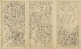 Study for "Commerce", by John La Farge, ink, 1885