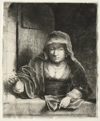 The Woman with the Pear, by Ferdinand Bol, 1651