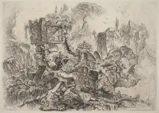 The Tomb of Nero, by Giovanni Battista Piranesi, ink, 1754