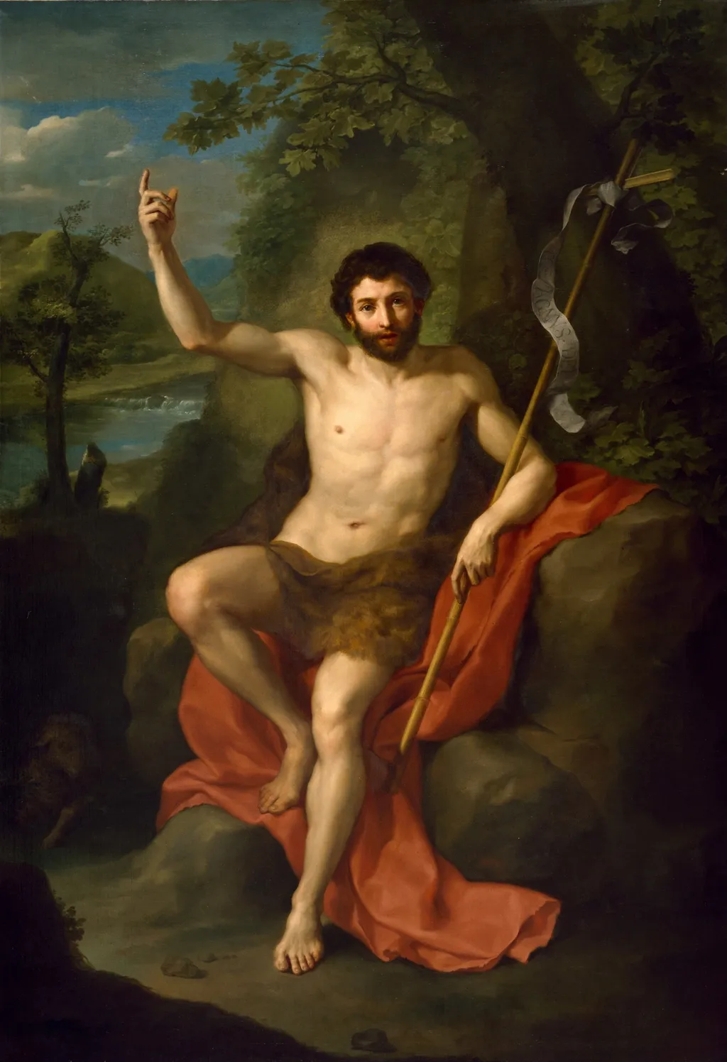 Saint John the Baptist Preaching in the Wilderness, by Anton Raphael Mengs, oil, 1760