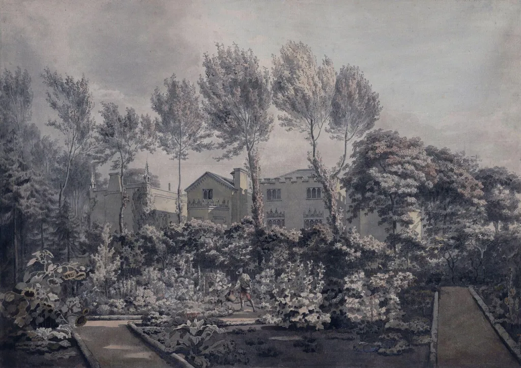 The Garden at Strawberry Hill, by William Pars, watercolor, 1772