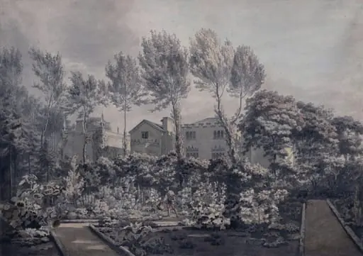 The Garden at Strawberry Hill, by William Pars, watercolor, 1772