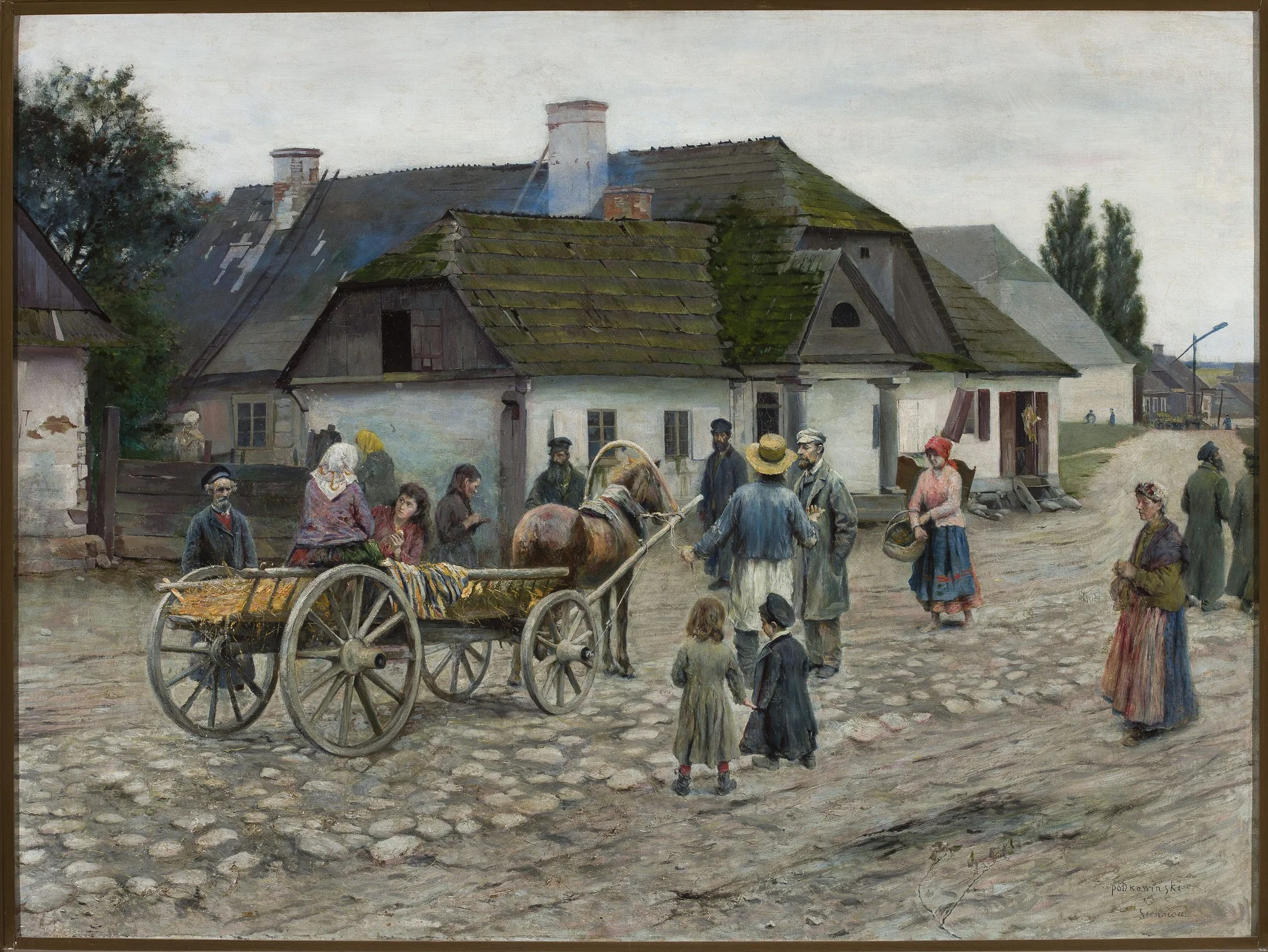 Street in Siennica, detail