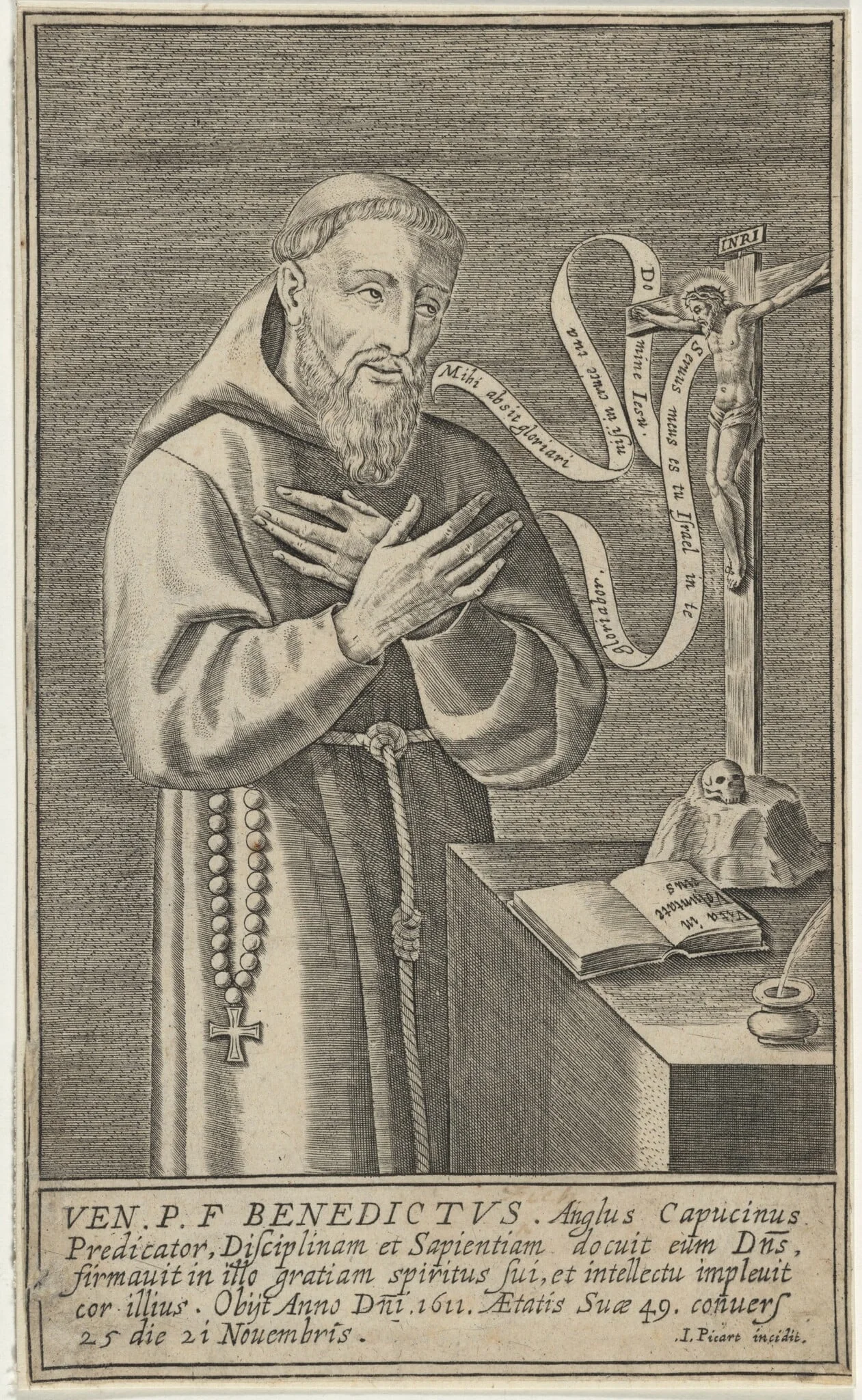 William Fich of Canfield, Essex, detail