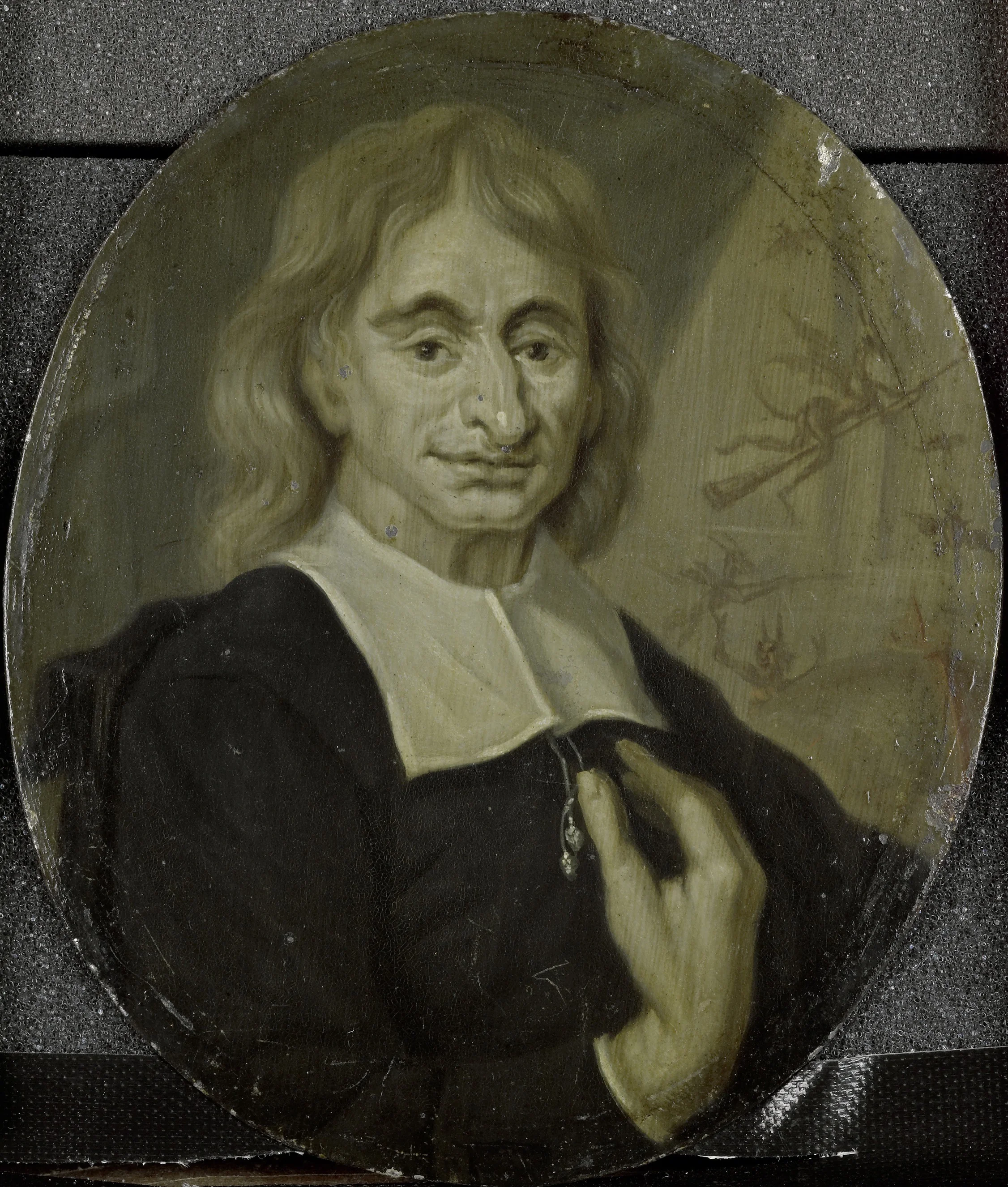 Portrait of Balthasar Bekker, Clergyman and Man of Letters in Amsterdam, detail