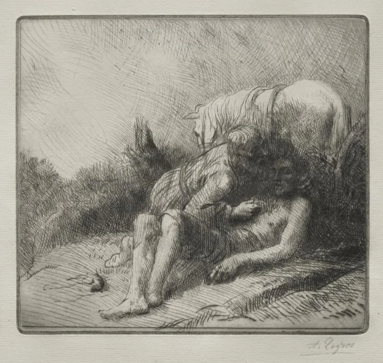 The Good Samaritan, detail