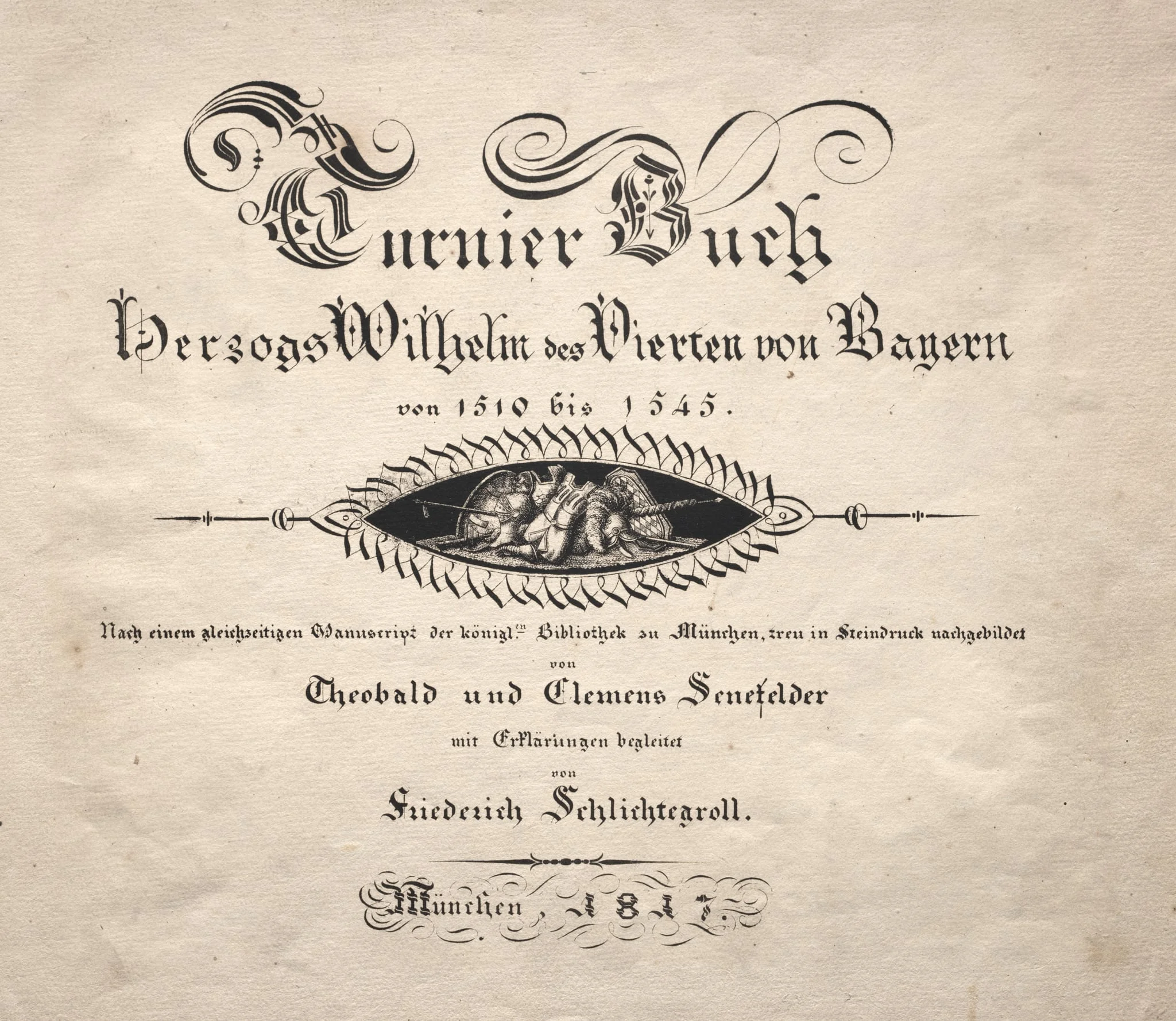 Book on Tournaments: Title Page, detail