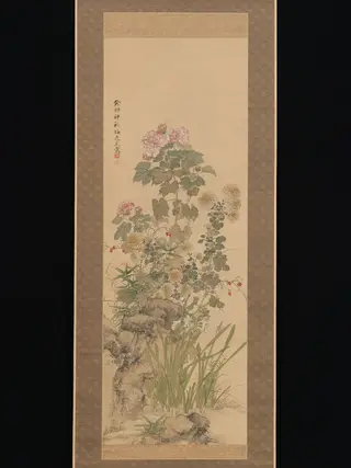 Autumn Flowers, by Yamamoto Baiitsu, unspecified, 1843