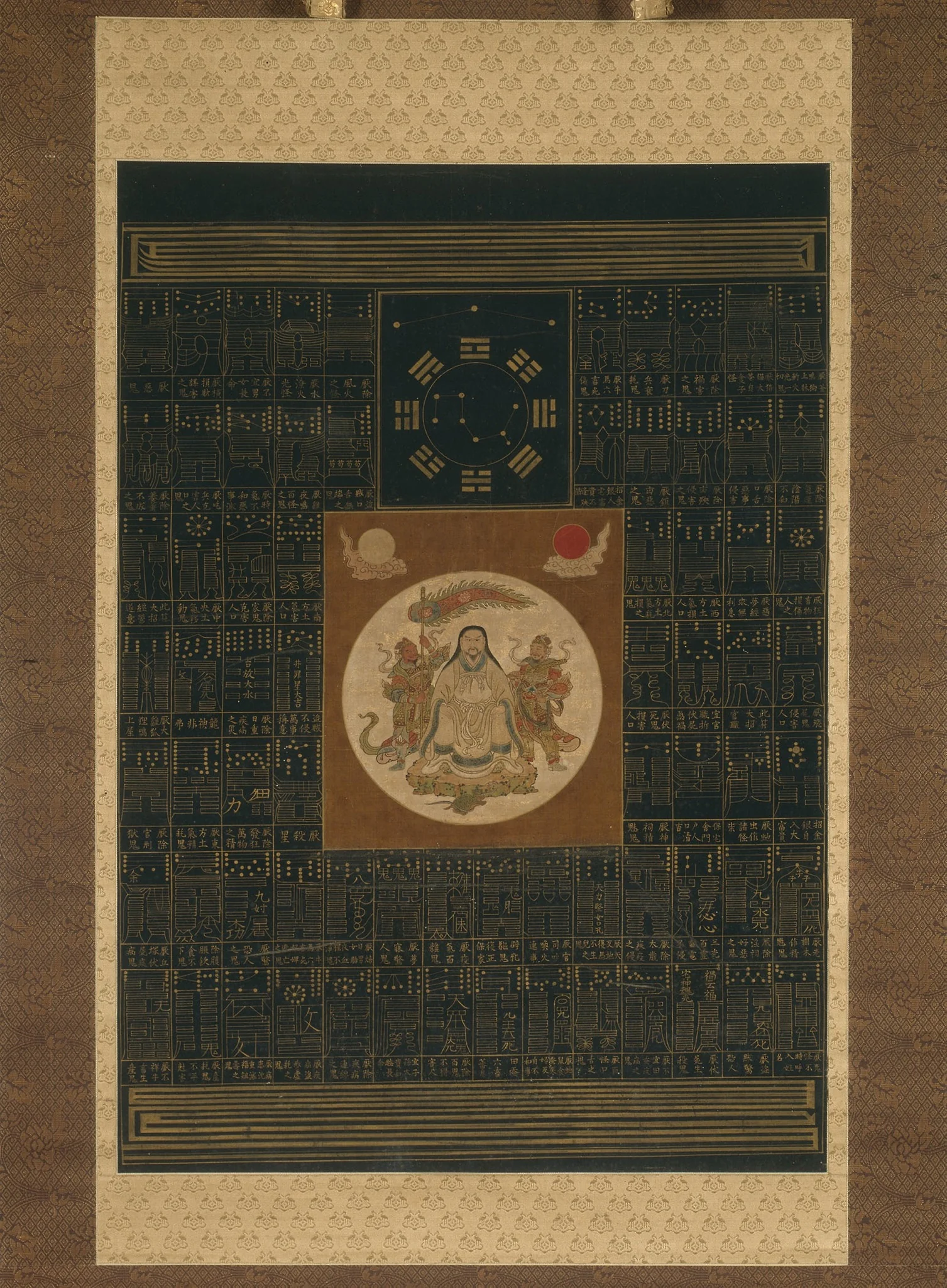 Zhenwu with the Eight Trigrams, the Northern Dipper, and Talismans, detail