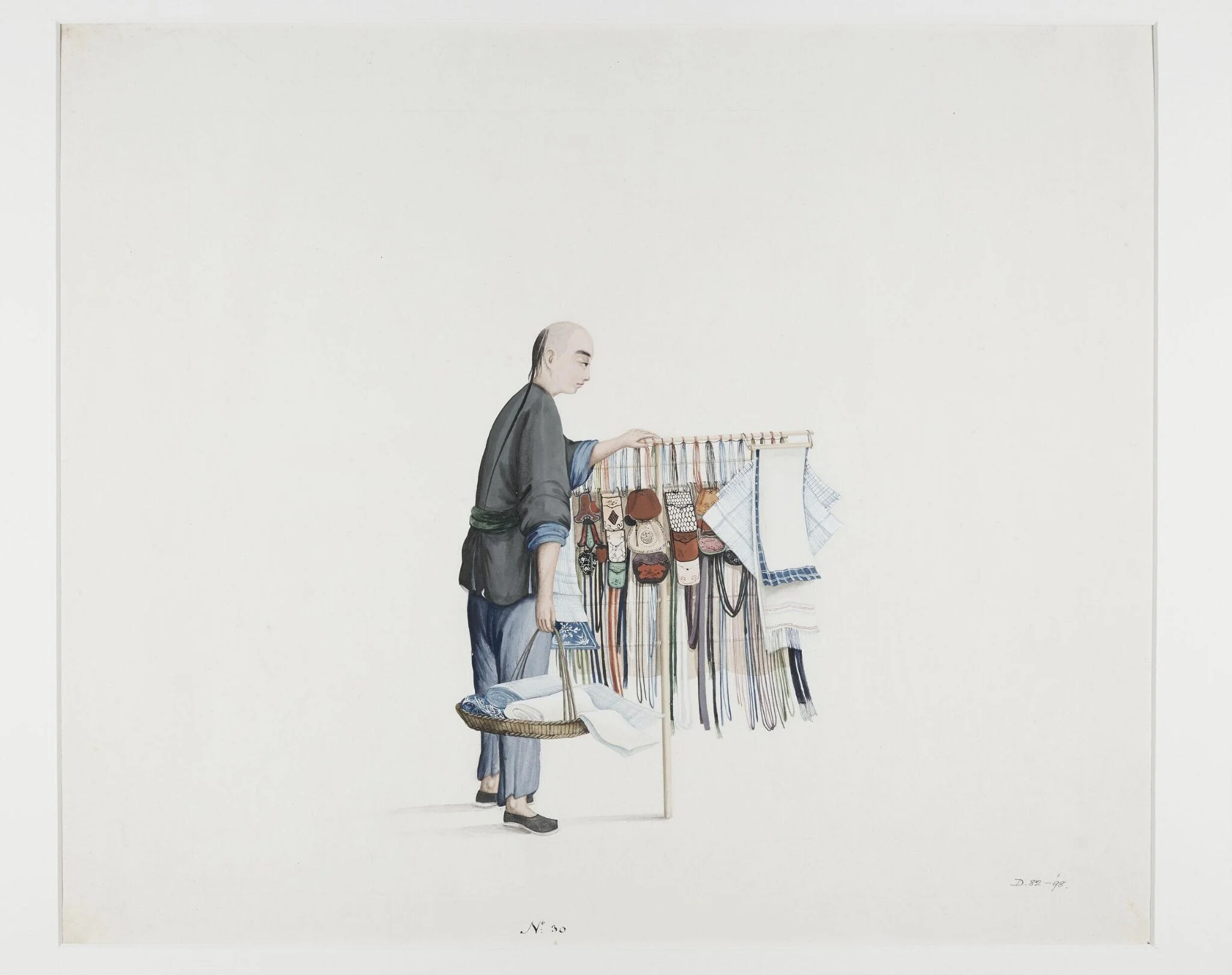 A Handkerchief Seller, detail