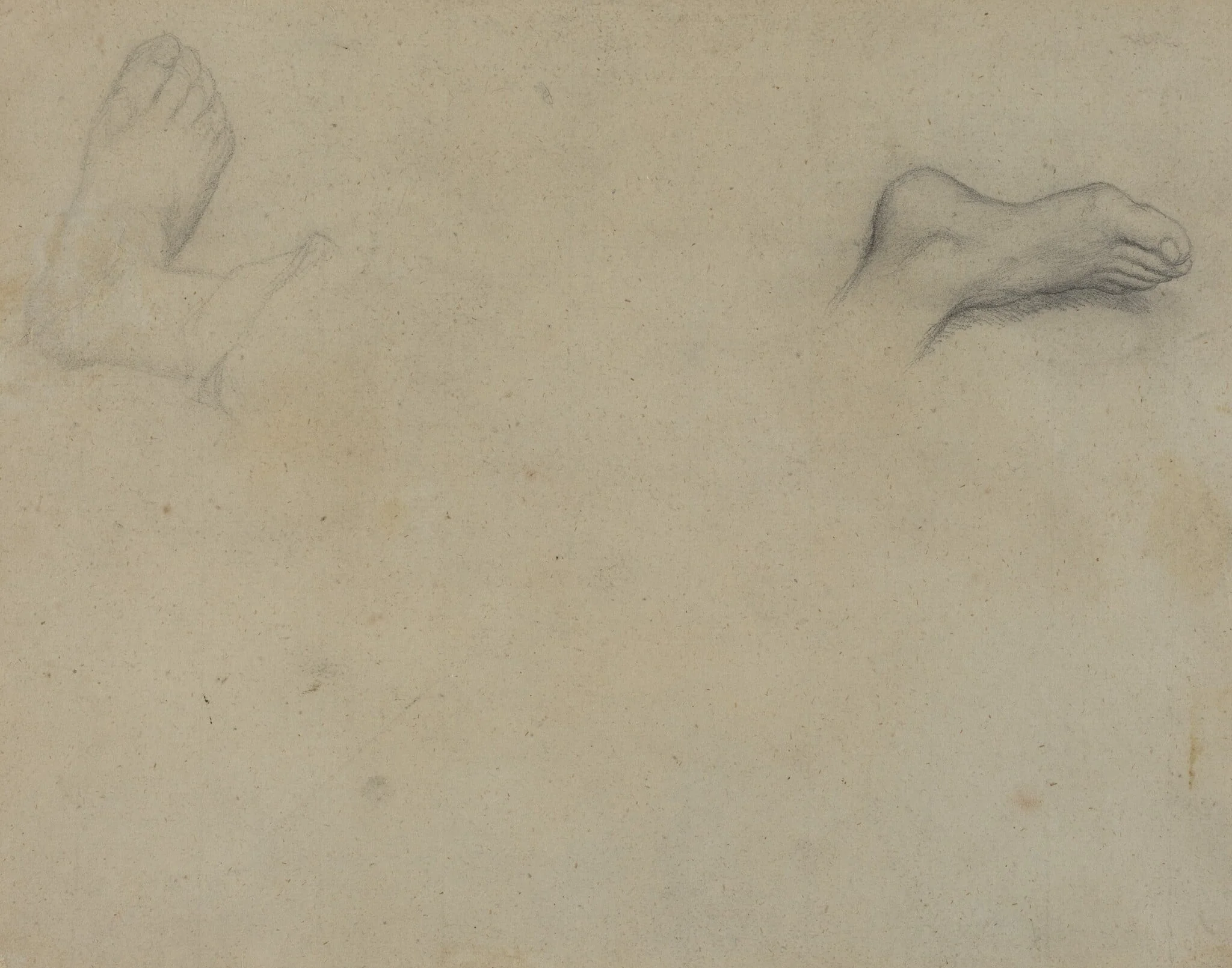 Studies of Feet [verso], detail