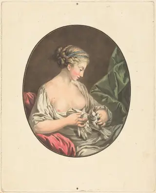 La Venus aux colombes, by Jean-François Janinet, ink, 1783
