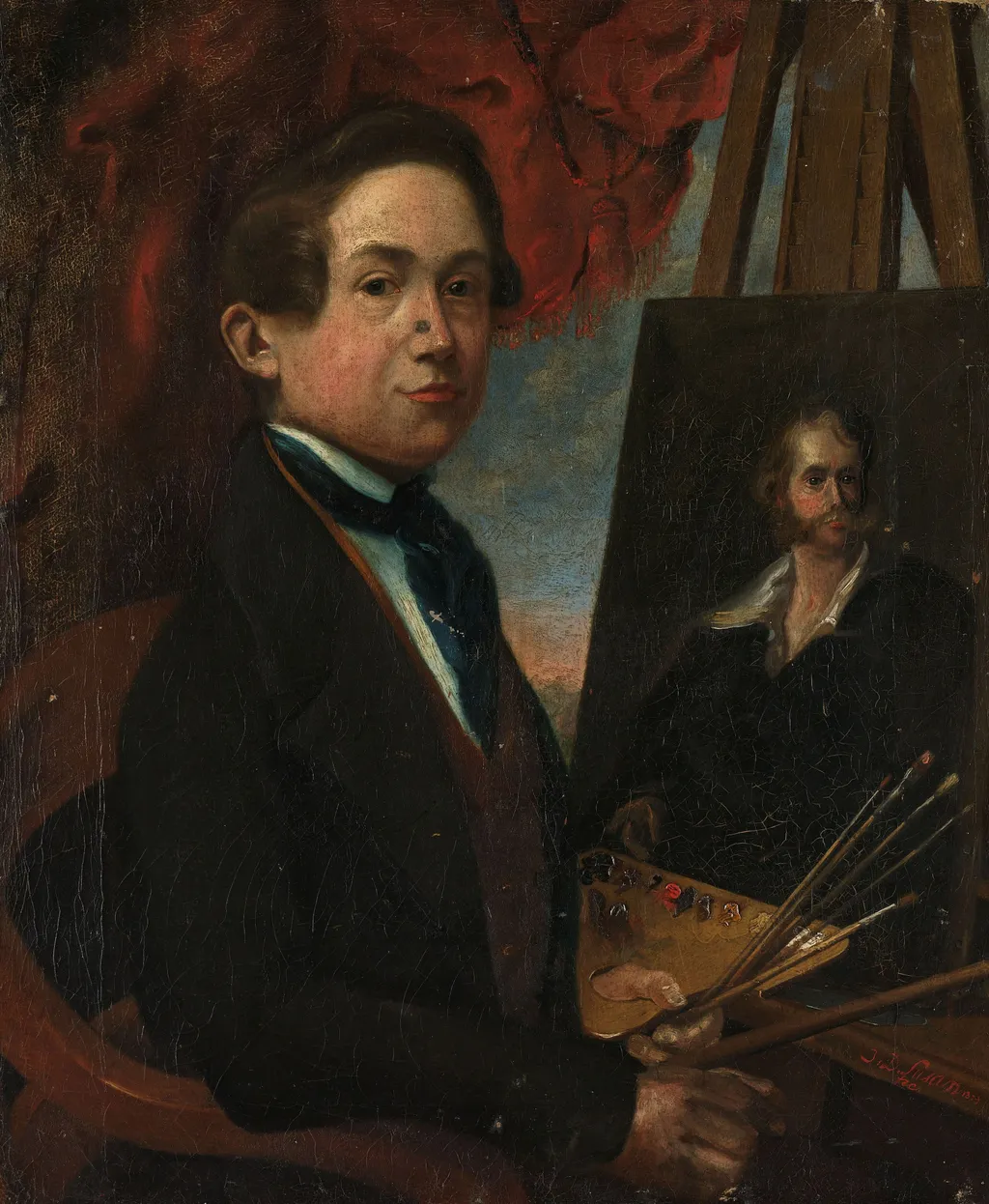 Self-Portrait, by Johannes Daniël Susan, oil, 1839
