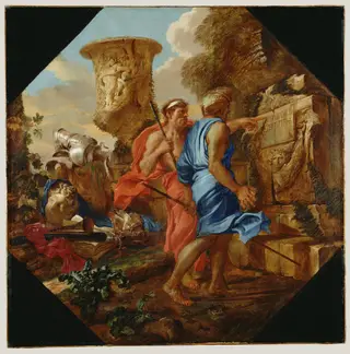 Arcadian Shepherds, by Giovanni Benedetto Castiglione, oil, 1655
