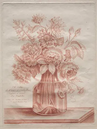Bouquet in a Glass Bottle, by Roubillac