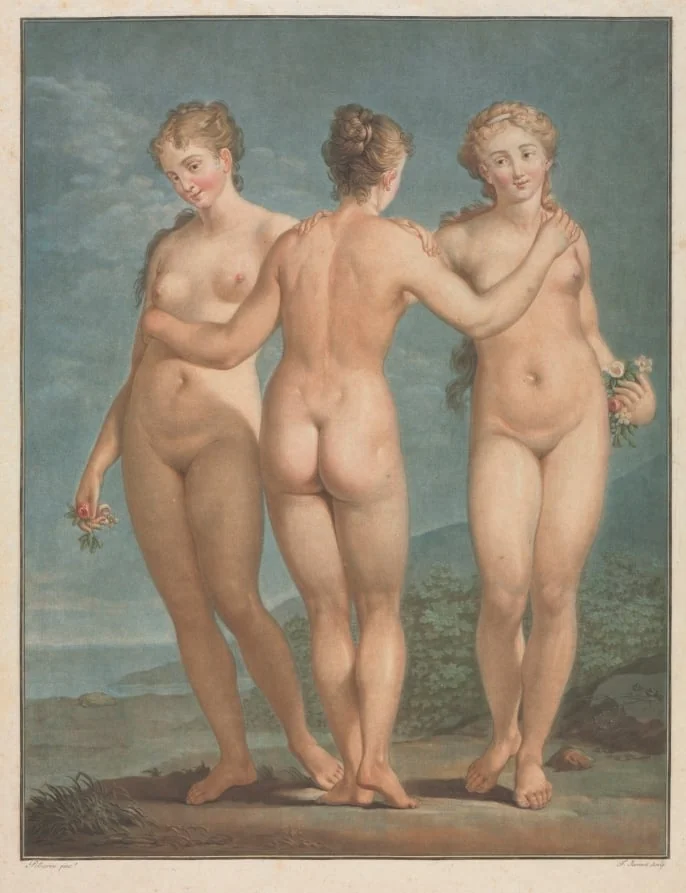 The Three Graces, detail