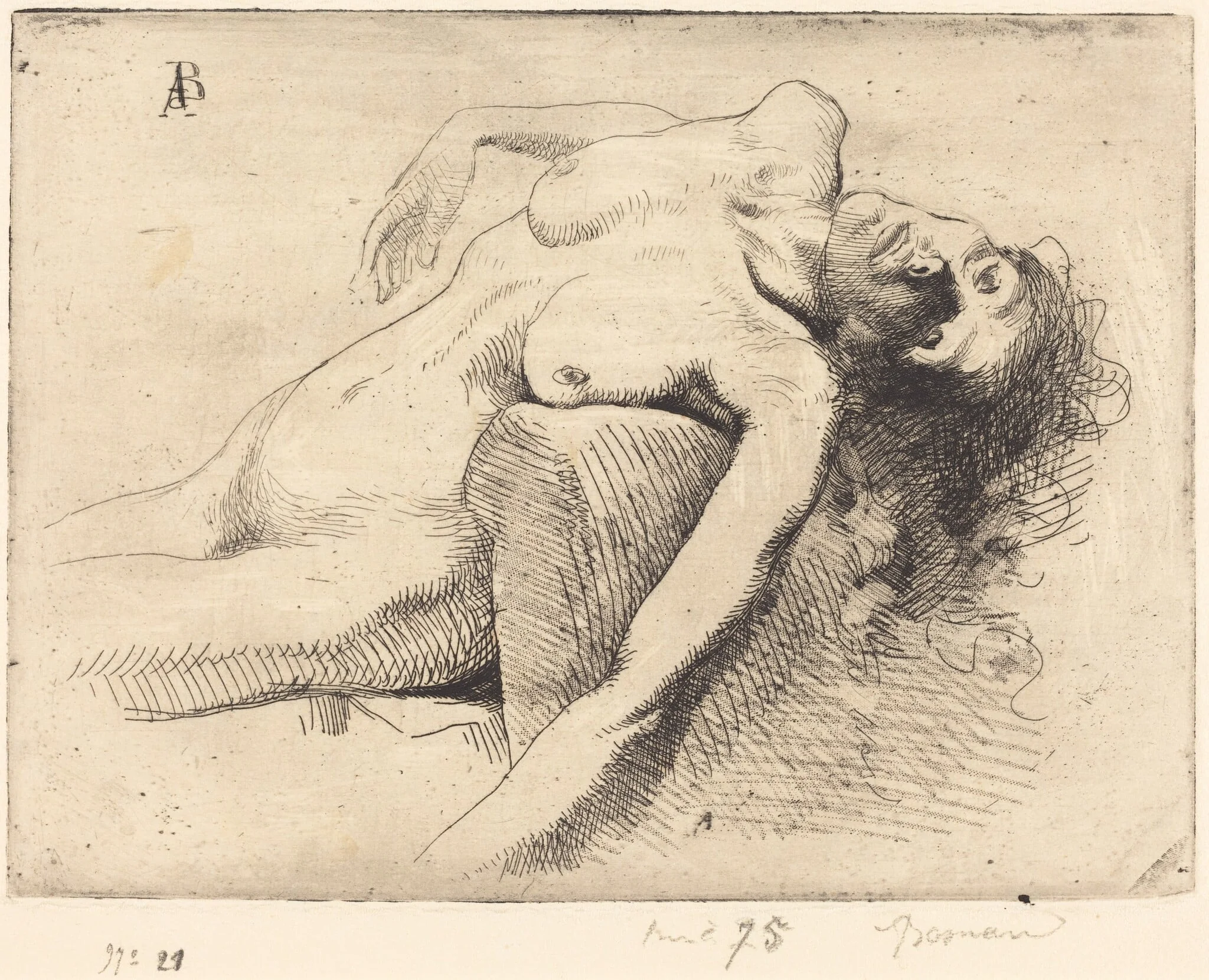 Dying Woman (La Mourante), detail