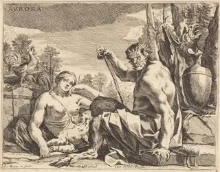 Aurora (Dawn), by Charles Le Brun, ink, 1640