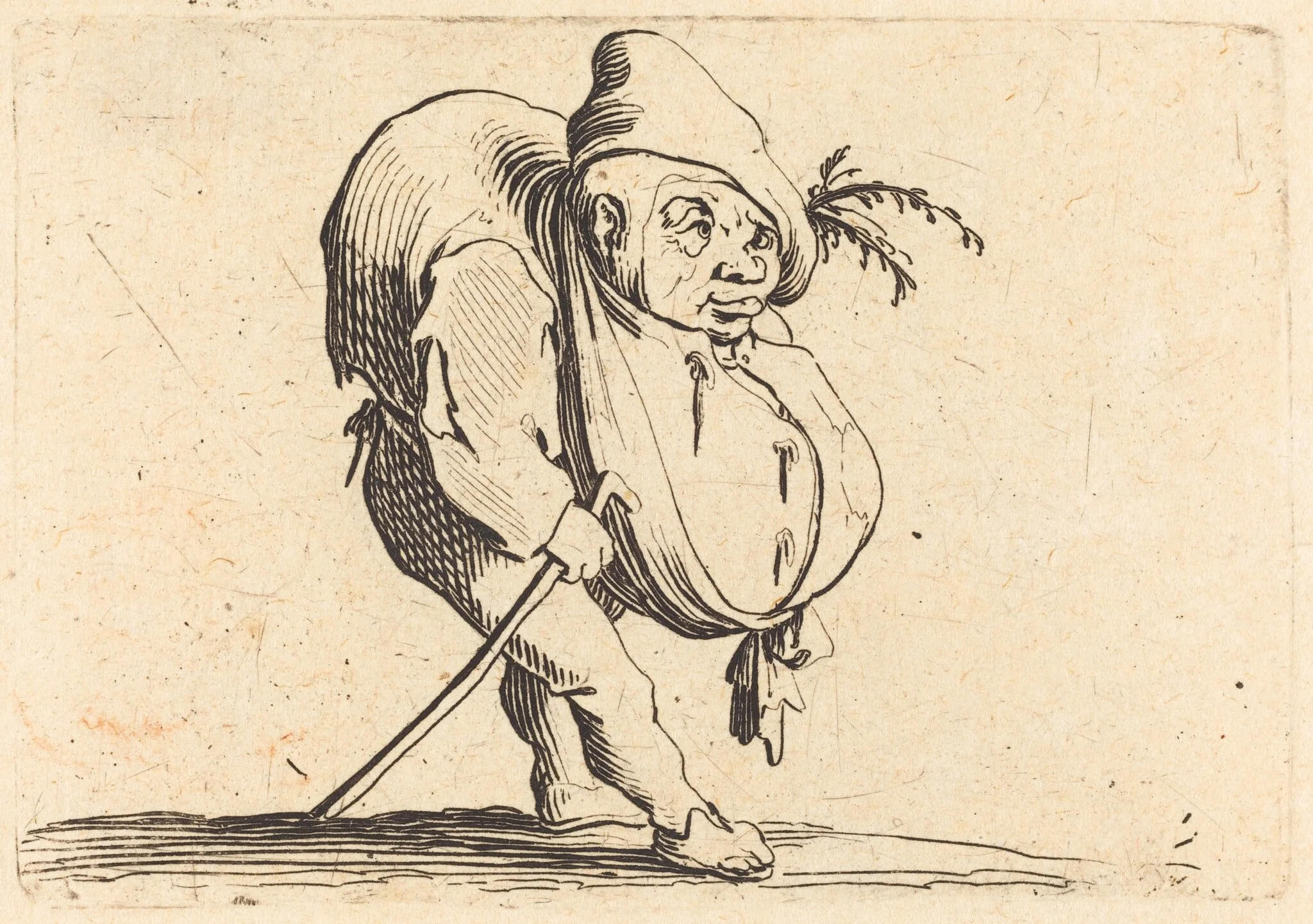 The Hunchback with a Cane, detail