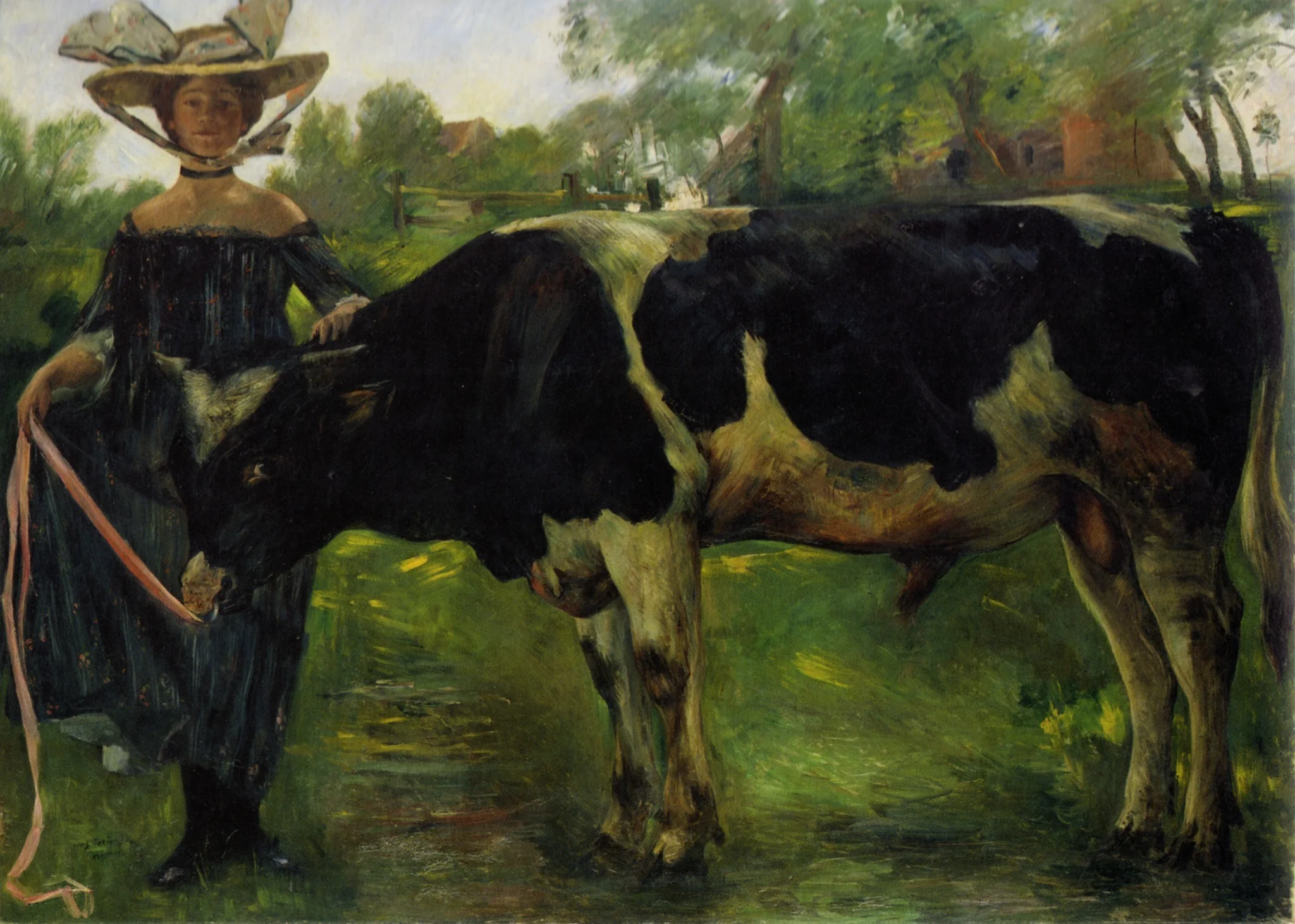 Mädchen mit Stier, detail