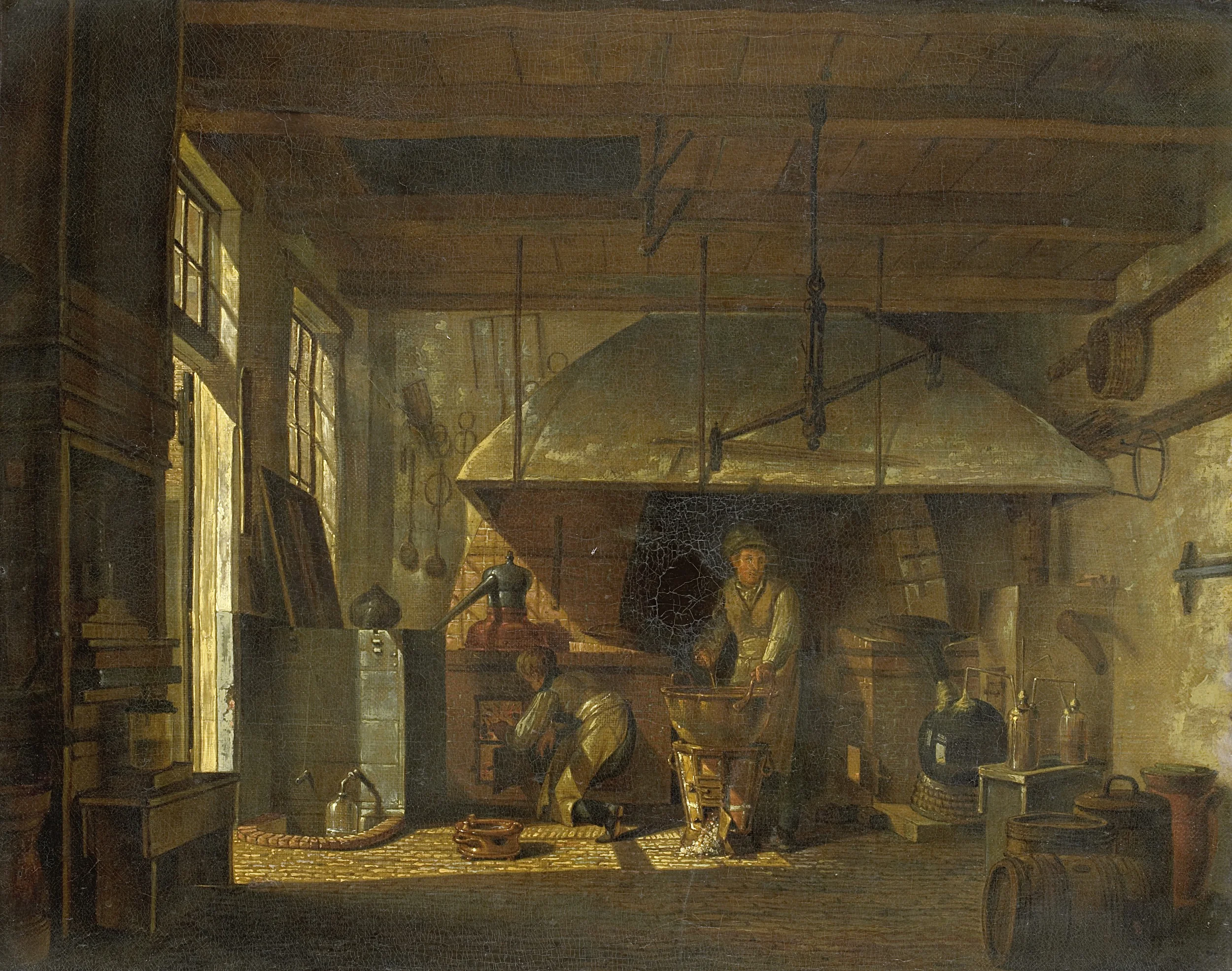 The Laboratory of A. d'Ailly near the Bulwark on the Zaagmolenpoort in Amsterdam, detail