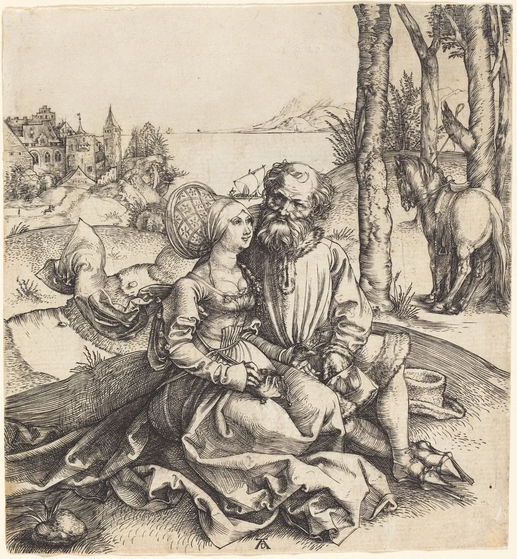 The Ill-Assorted Couple, by Albrecht Dürer, ink, 1496