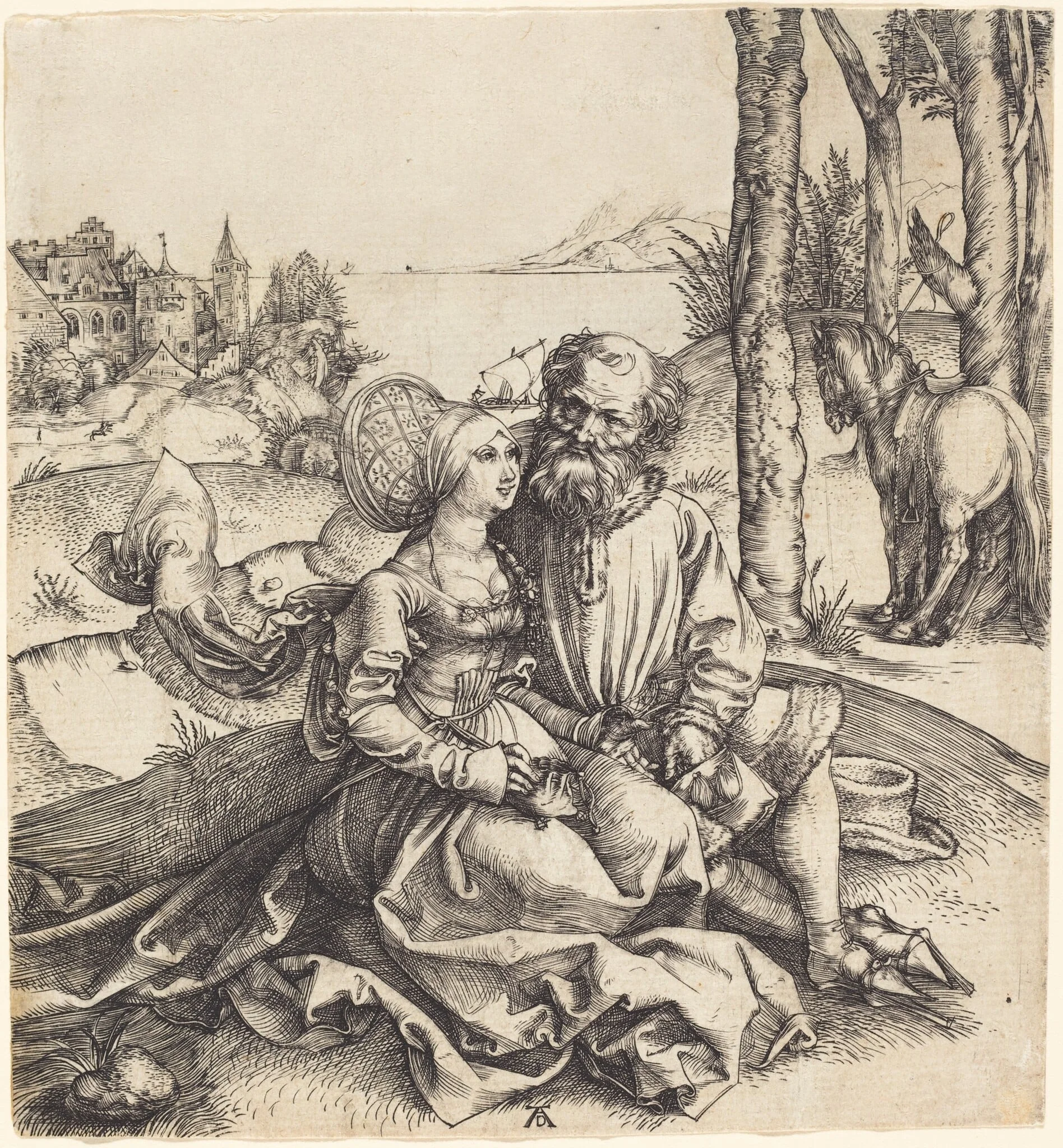 The Ill-Assorted Couple, detail