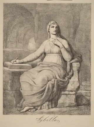Sibylle (Sibyl), by Simon Petrus Klotz, ink, 1800