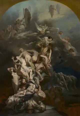Heaven and Hell, by Octave Tassaert, oil, 1850