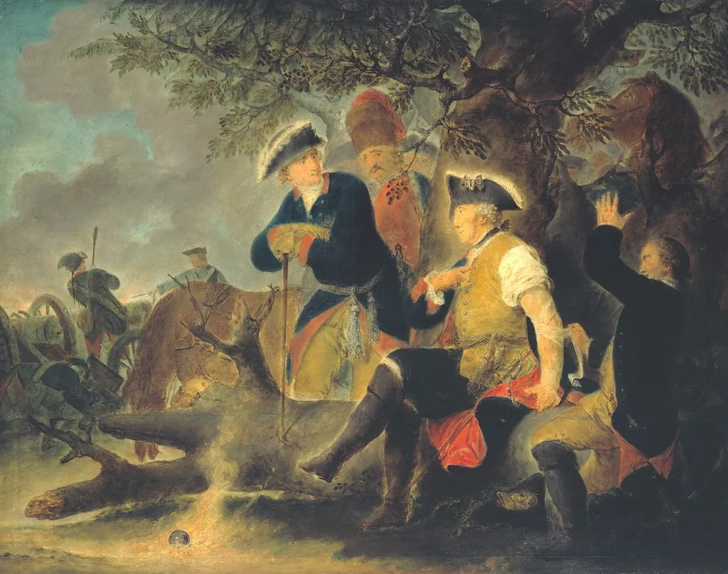 Friedrich und der Feldscher, by Bernhard Rode, oil
