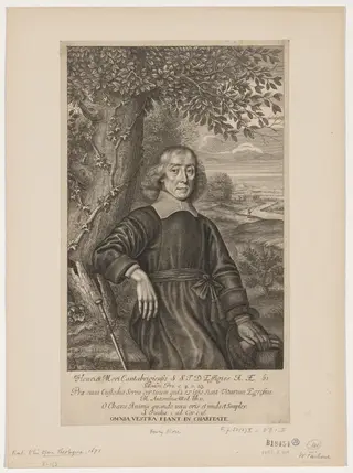 Henry More, by William Faithorne, ink, 1675