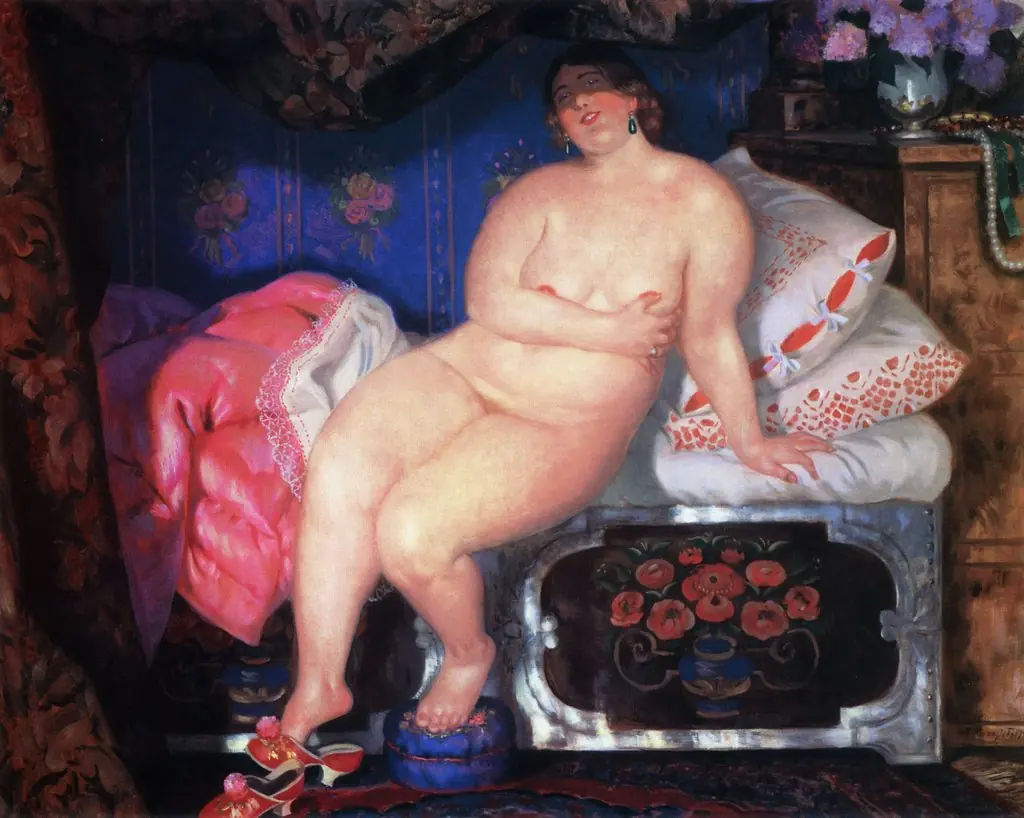 Beauty, by Boris Kustodiev, oil, 1921