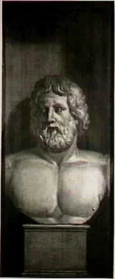 Borstbeeld van Jupiter, detail