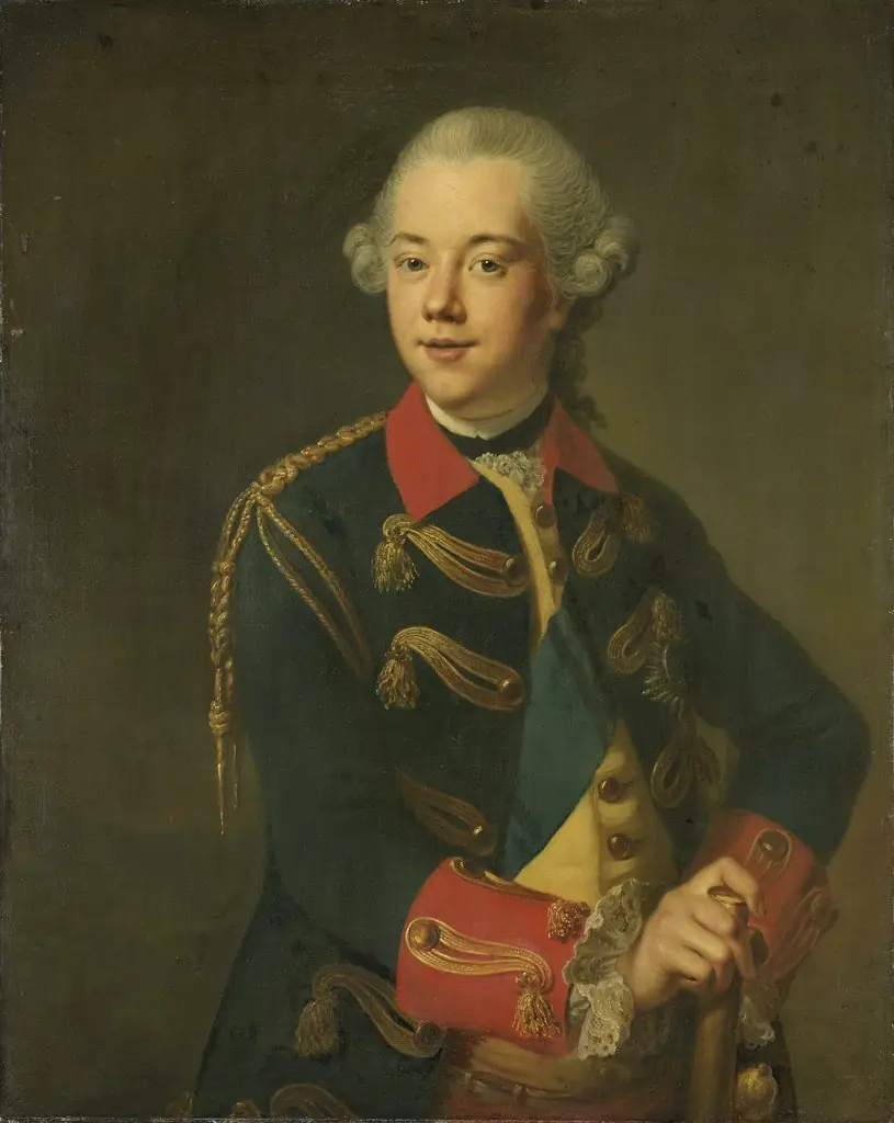 Portrait of William V, Prince of Orange-Nassau, by Johann Georg Ziesenis, oil, 1769