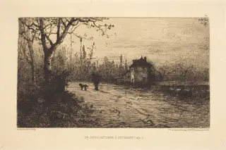 Un Jour d'automne a Artemare, by Adolphe Appian, ink, 1858