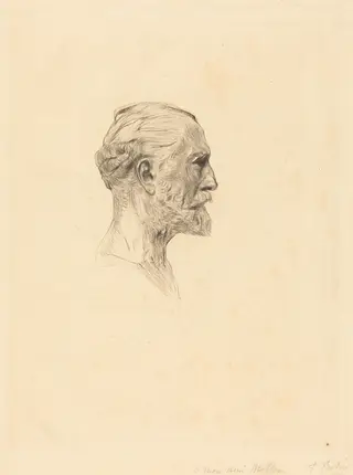 Antonin Proust, by Auguste Rodin, ink, 1885
