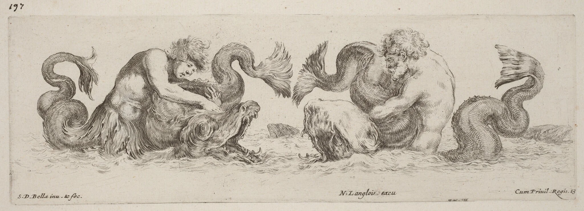 Dolphins and Tritons, detail