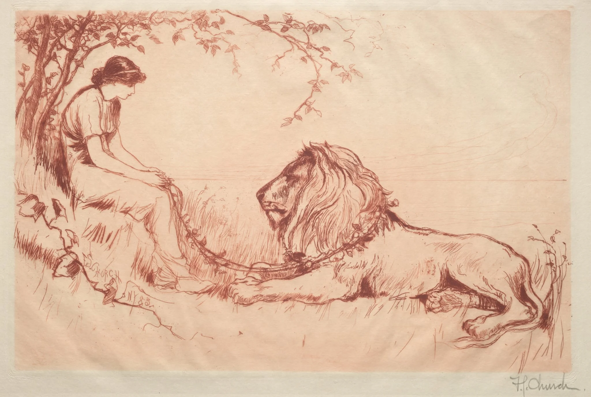 The Lion in Love, detail